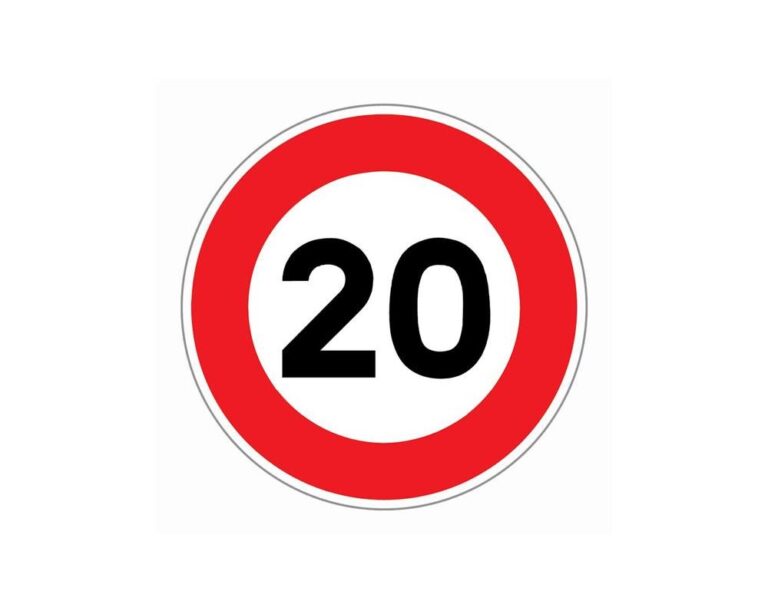 Panneau vitesses 20kmh