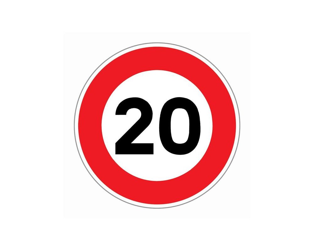 Panneau vitesses 20kmh